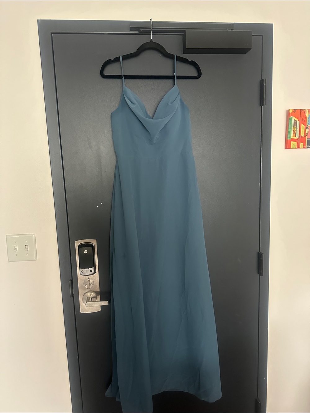Revelry Chiffon Dress Dusty blue